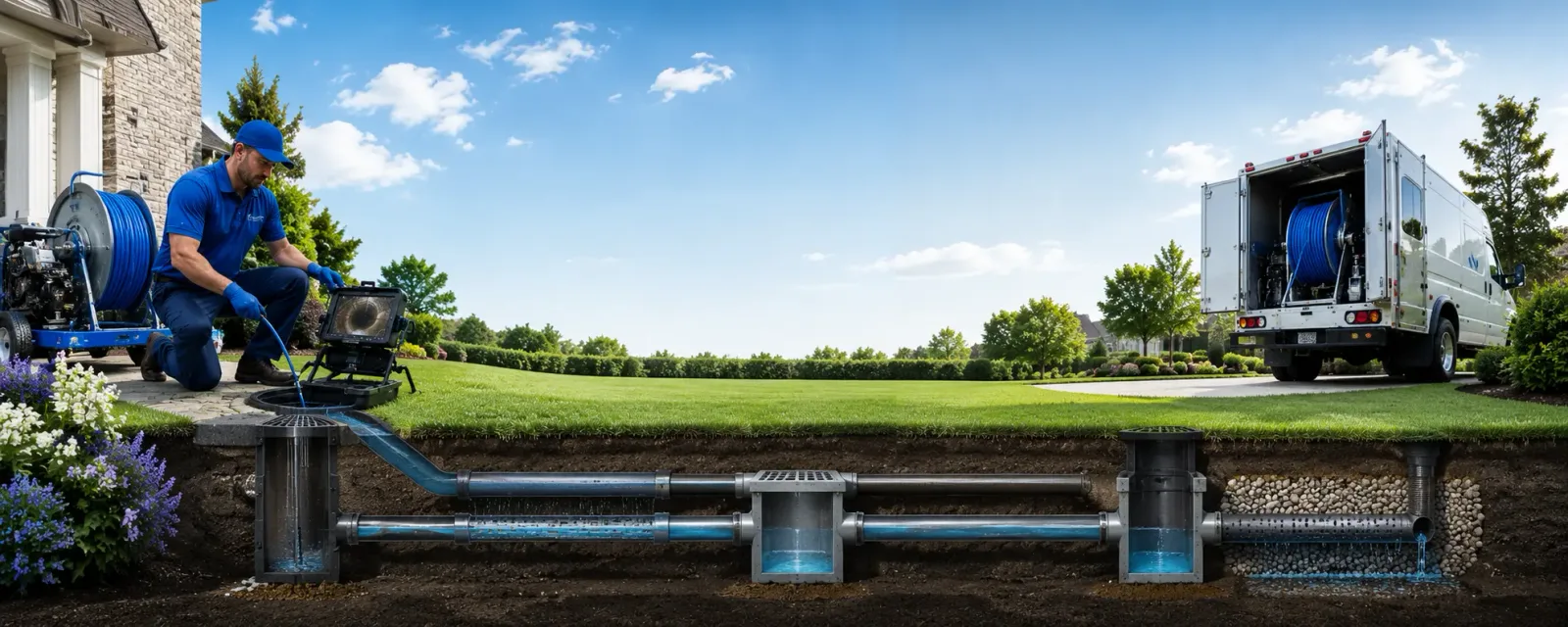 Outdoor drain cleaning information for Andover, NJ